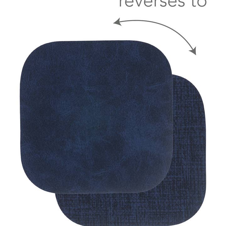 KAF Home - Wholesale Coasters - KAF Home Santiago Set Of 4 Faux Leather Coasters7