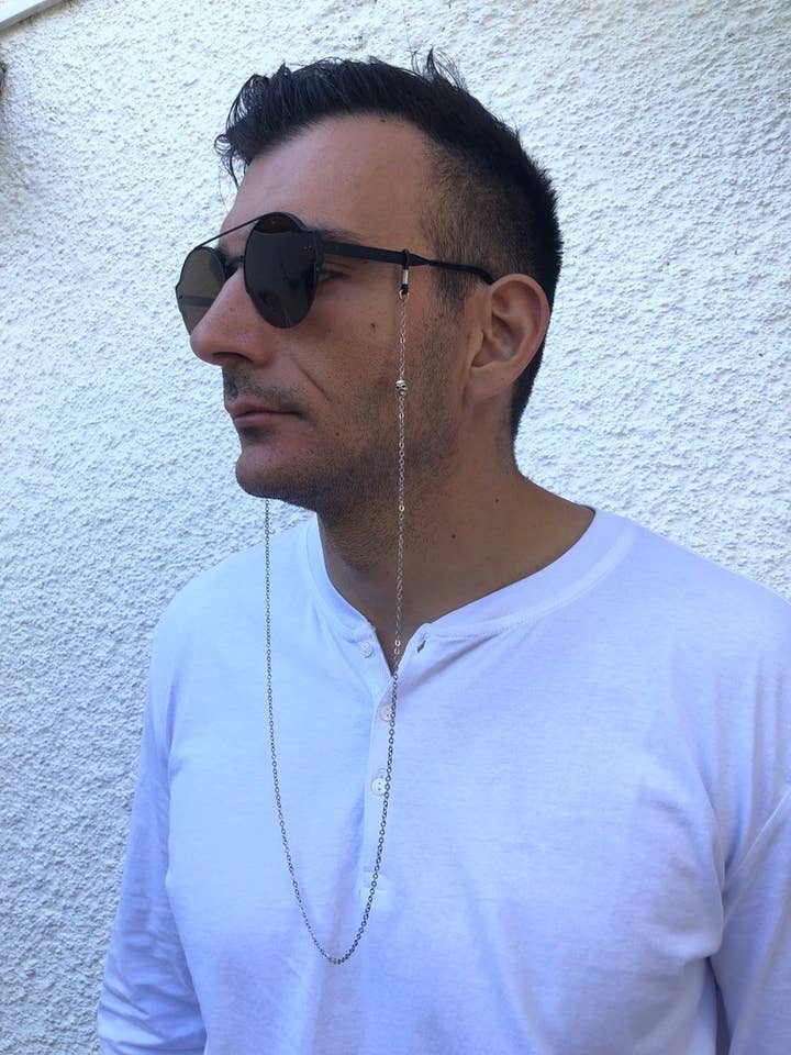 Mens Eyeglasses Chain Silver for wholesale by Christina Christi