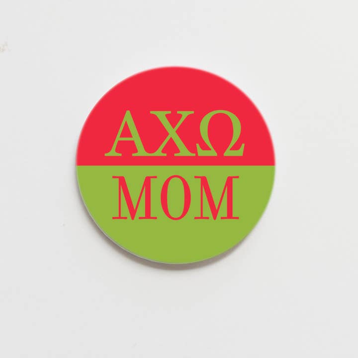 Alpha Chi Omega Parent Button - 2.25 inch for wholesale by Good Vibez Collegiate