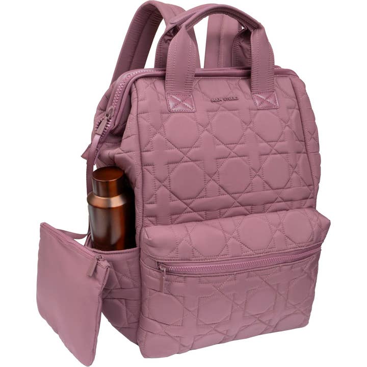 Magid - Wholesale Backpack - Women's - Max Studio Square Quilted Backpack with Front Zippered Pocket
