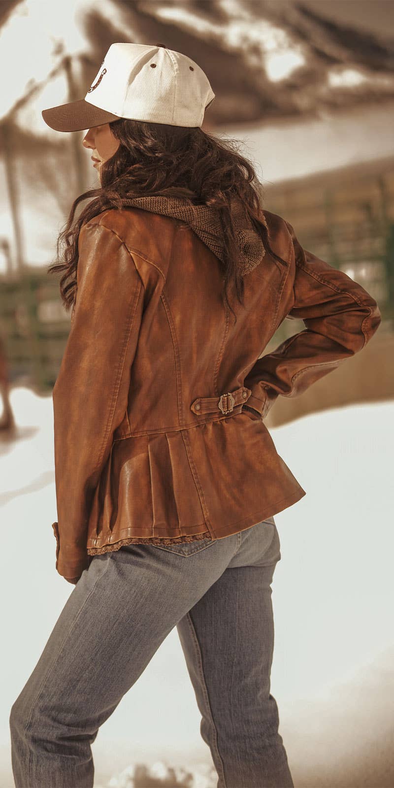 Brown Ladies Jacket 801108-2025 for wholesale on Faire1