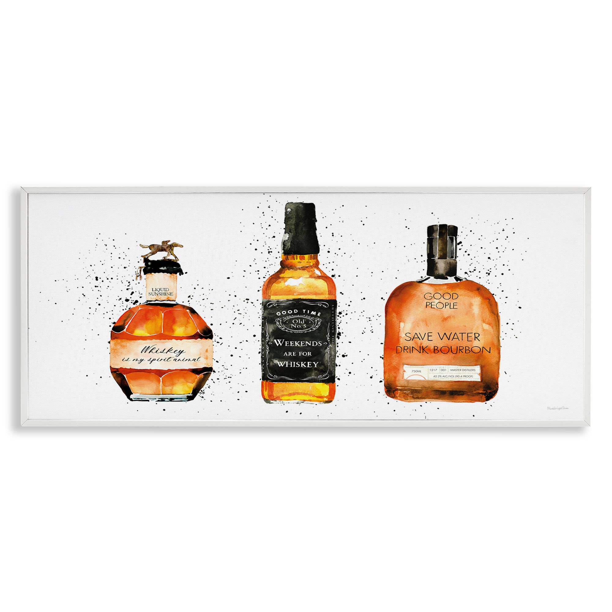 Stupell Industries - Wholesale Wall Sign - Funny Phrases Whiskey Bottles Framed Giclee14