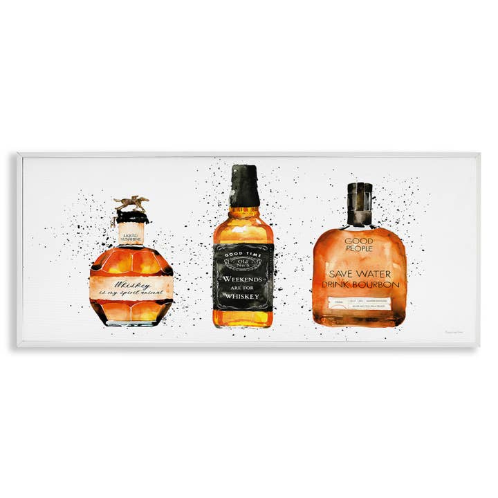 Stupell Industries - Wholesale Wall Sign - Funny Phrases Whiskey Bottles Framed Giclee14