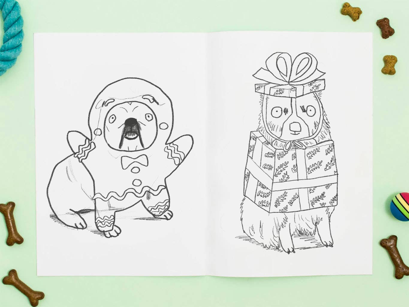 Jo Clark Design - Wholesale Coloring & Activity Book - Adult - Christmas Doggy Dress-Up Colouring Book9