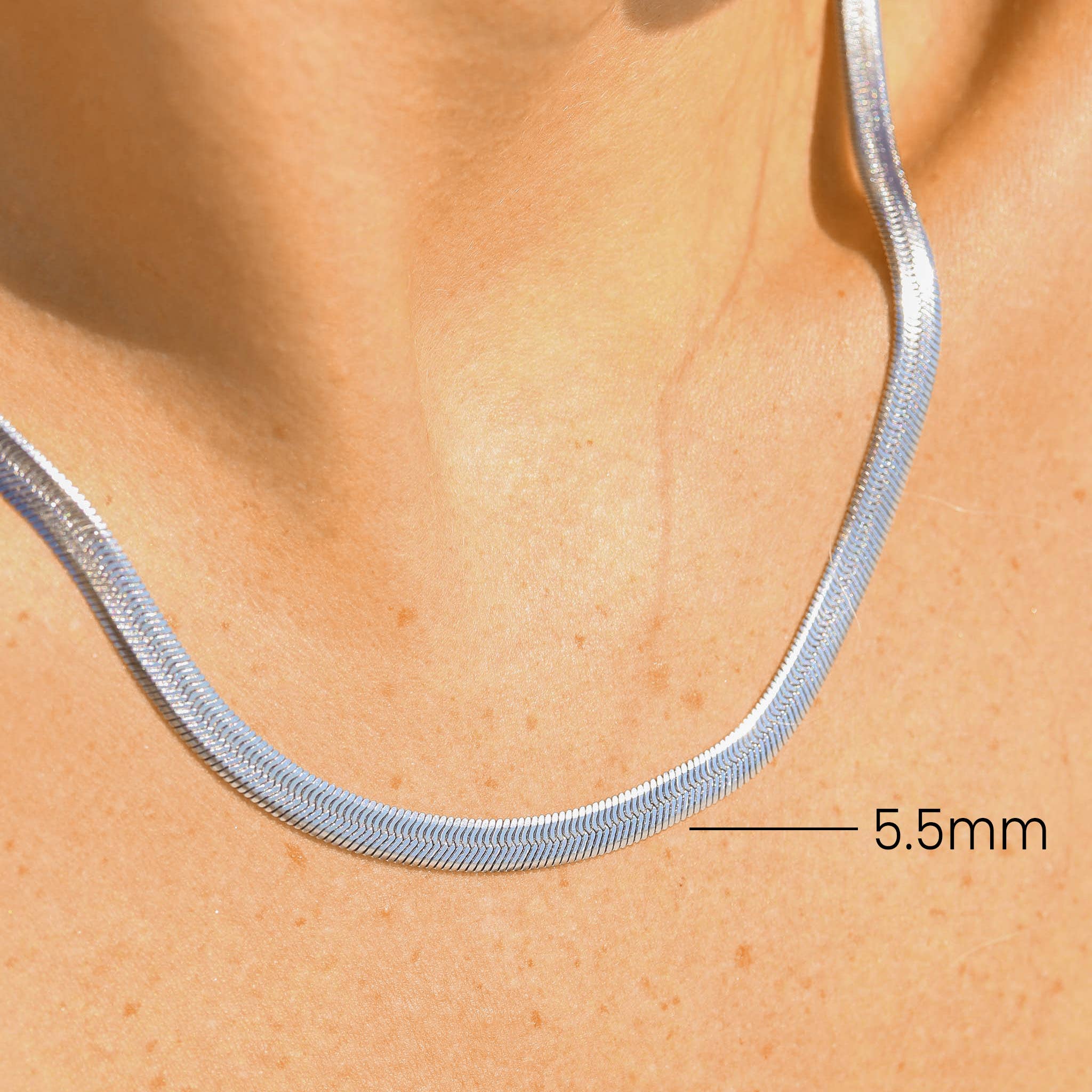 WJW - Wholesale Link & Chain Necklace - Stainless Steel Herringbone Chain Necklace6