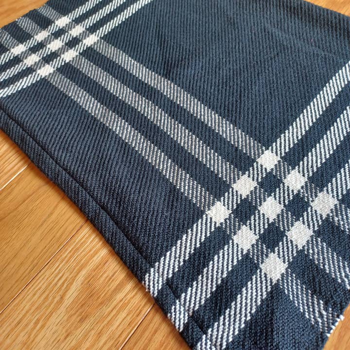 East Parlor - Wholesale Tea Towel - Black and White, Checkered-Twill Handwoven Towel3