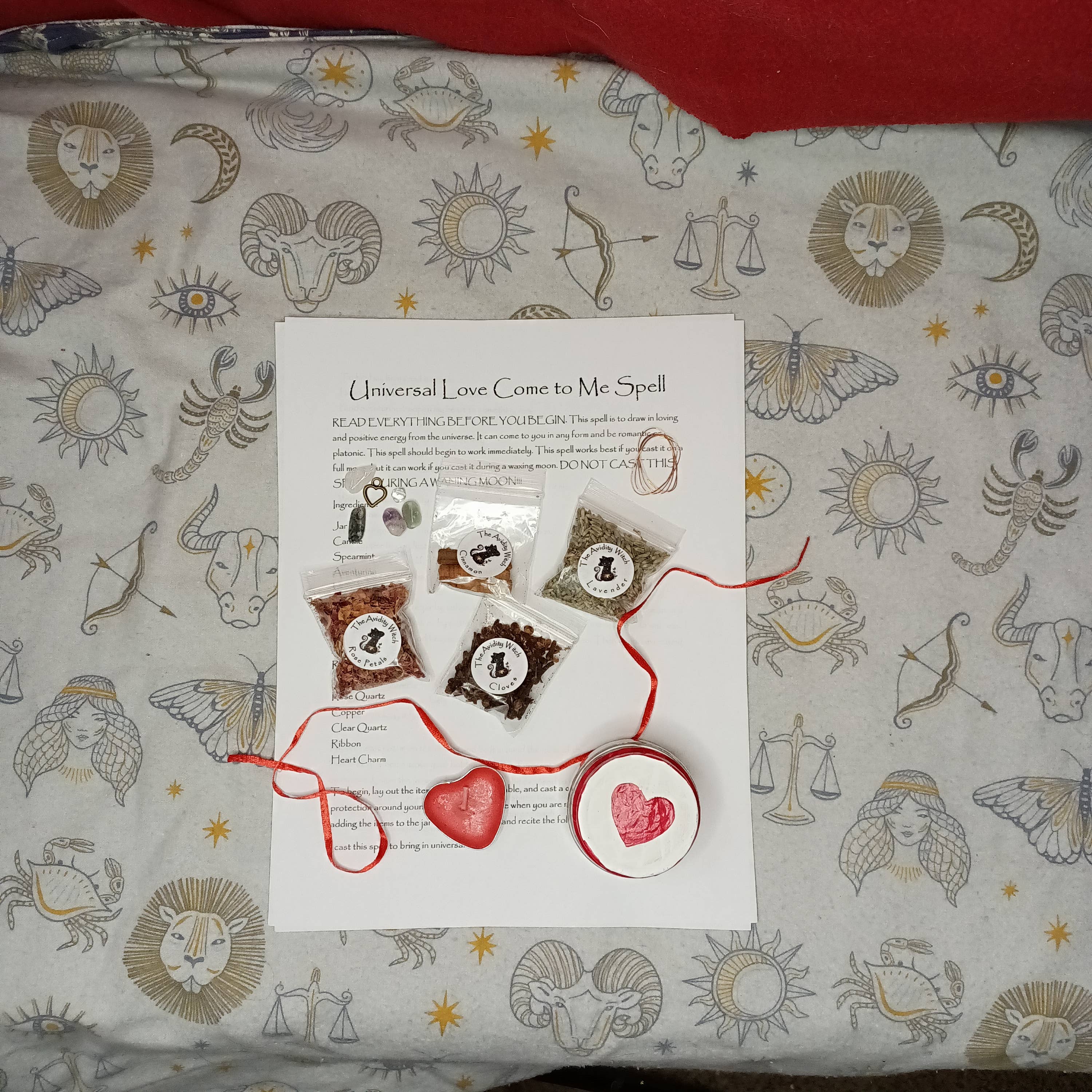 The Avidity Witch - Wholesale Meditation Supplies - Universal Love Come to Me Spell Kit14