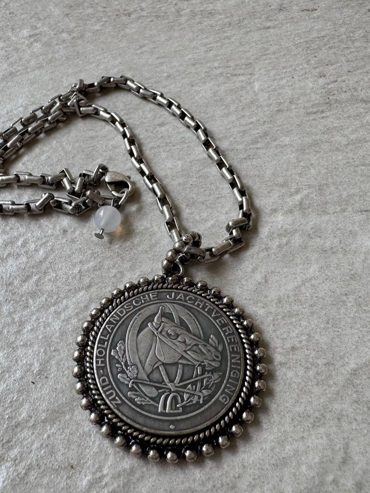 Equestrian Heritage Medallion Necklace for wholesale by Loulu Designs
