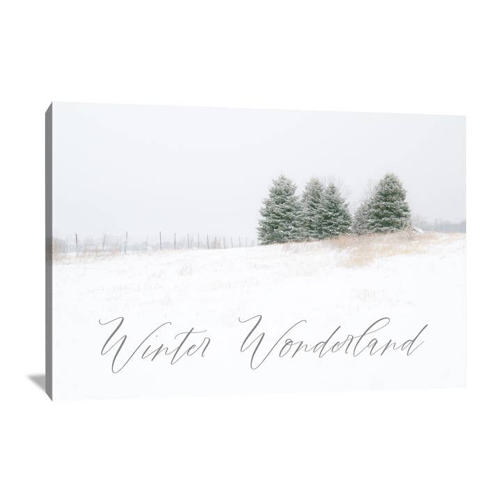 Winter Wonderland Pine Trees Canvas for wholesale by Nature's Vista Photography