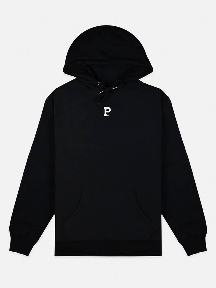 HeavyKnit Centerpiece Hoodie - Black for wholesale by Portland Gear