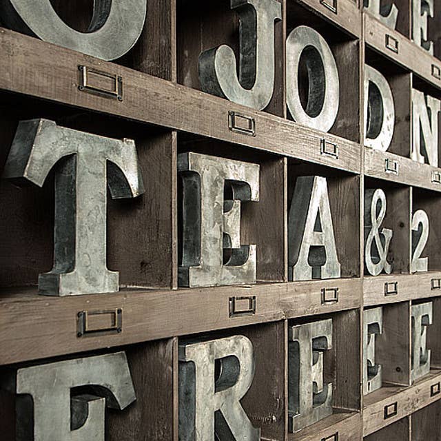 Vagabond Vintage - Wholesale Wall Accent - Metal Zinc Alphabet Letter