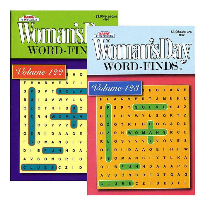 Luna Office Supply - Everyday Essential – wholesale Puzzle – Adult – Kappa Woman's Day Word Finds Puzzle Book - Digest Size1