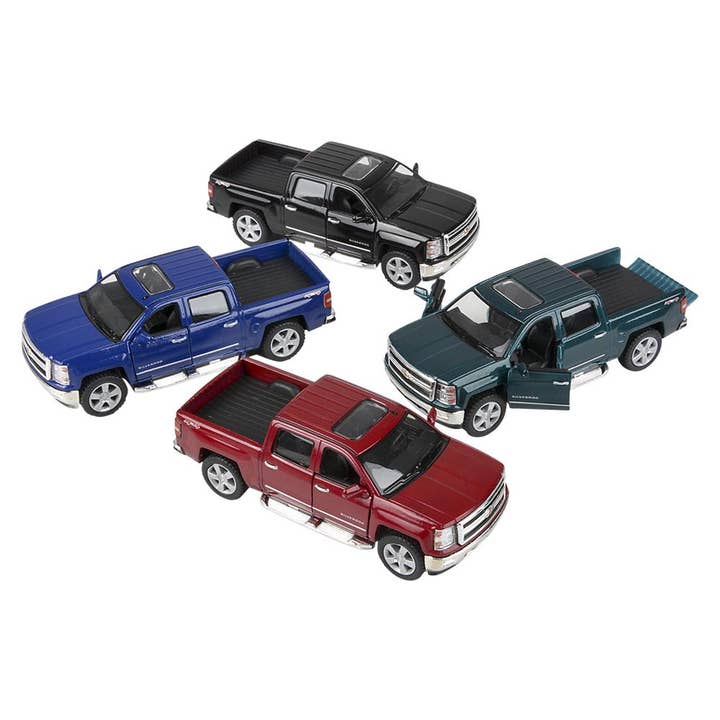 The Toy Network - Wholesale Toy Car/Truck - Kids - 5" Diecast Pull Back 2014 Chevy Silverado 12/Disp1