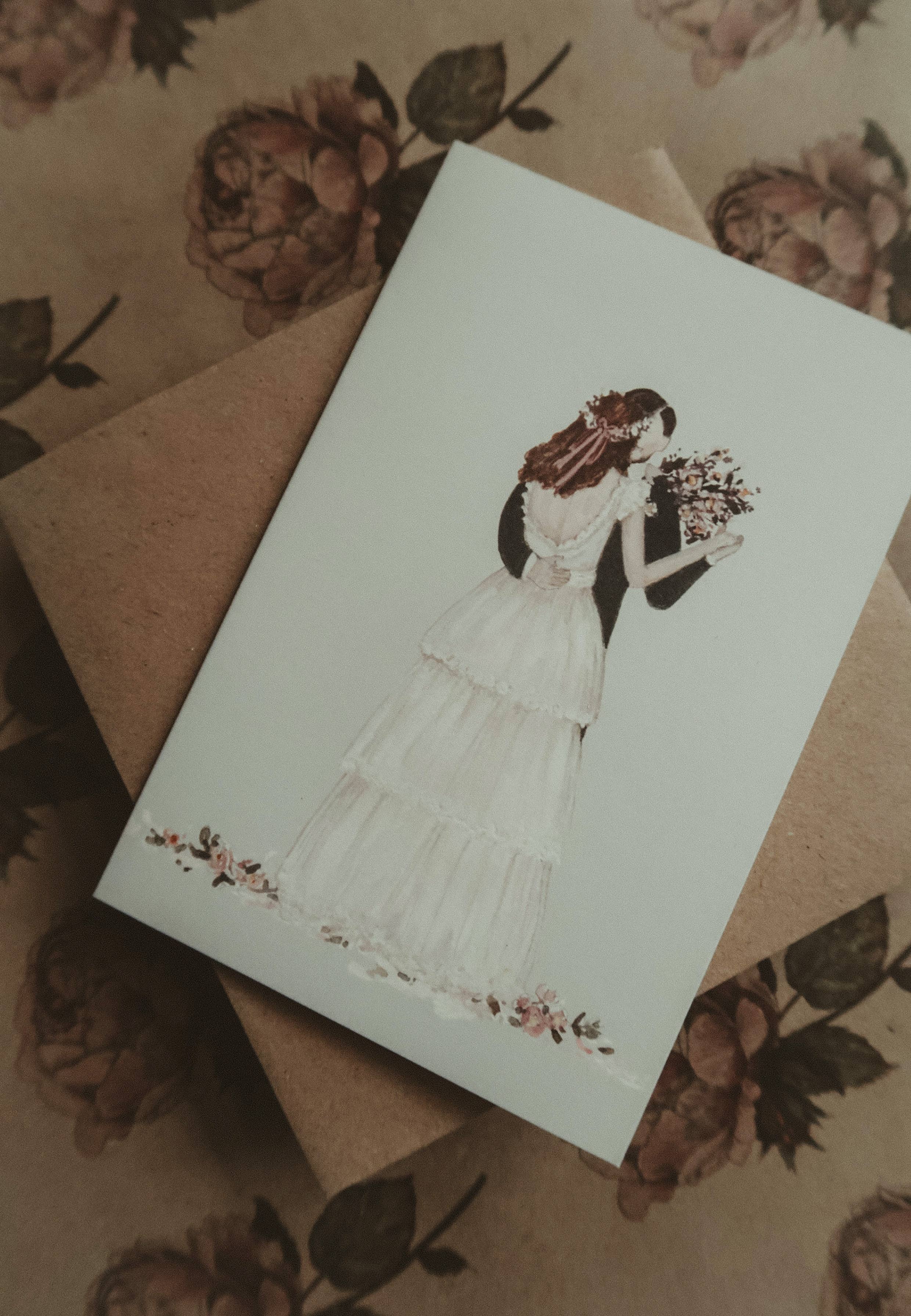 MyDesignPictures - Vente Faire-part de mariage - Carte de couple de mariage, carte pliée0