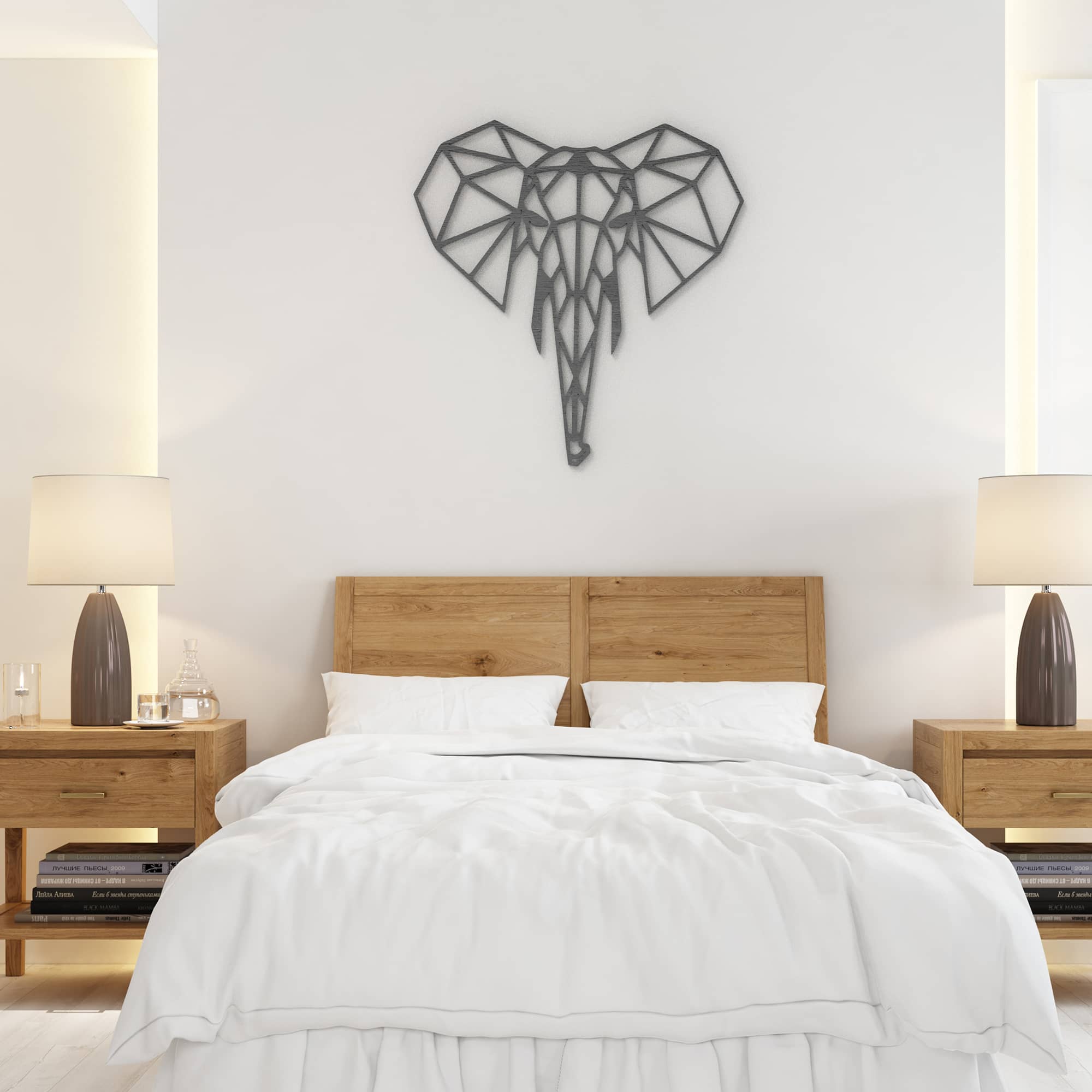 PeroWorx Designs - Wholesale Wall Accent - Geometric Elephant Wood Wall Decoration, Wall Art3