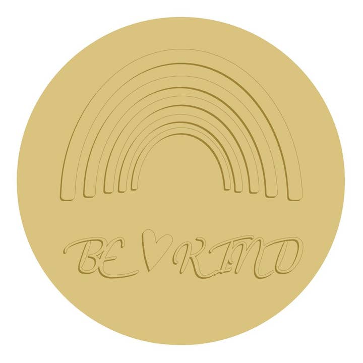 Recorte de madera inacabada en 3D Be Kind Rainbow, estilo 1 para venta al por mayor de Diverse Woodworking