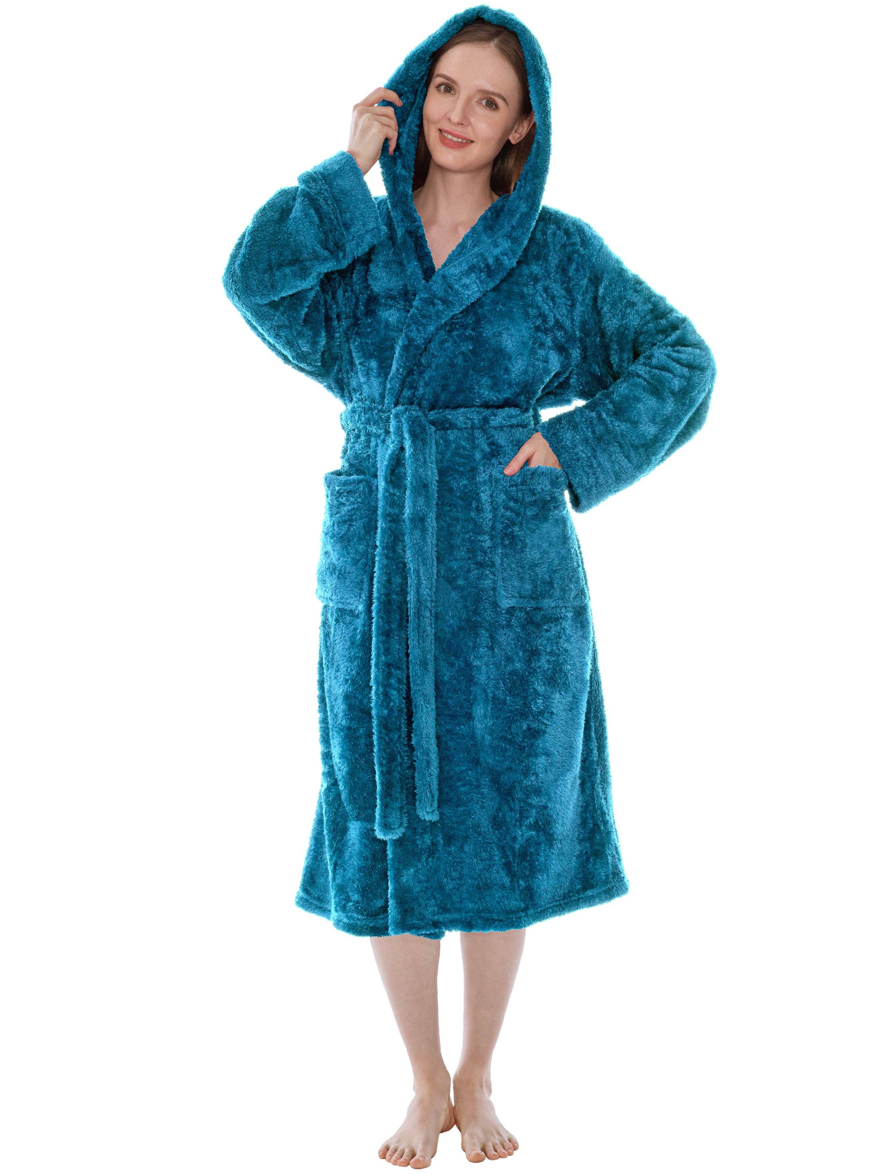 Pavilia - Wholesale Robe - Women's - Women's Sherpa Fluffy Robe with Hood27