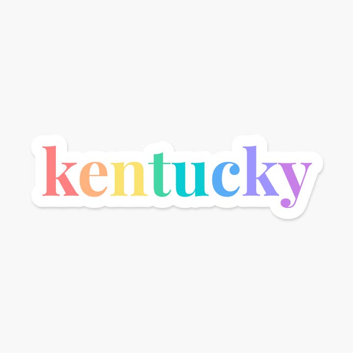 Kentucky US State 3,3 x 1 po - Autocollant quotidien pour la vente par Footnotes