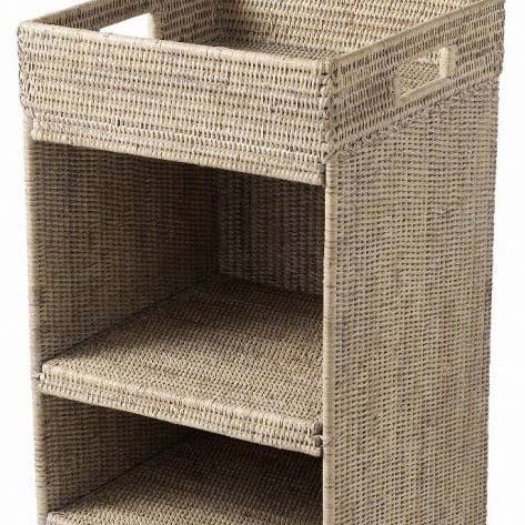 Aparador Duquesa rattan Branco decapado por atacado de Pagan