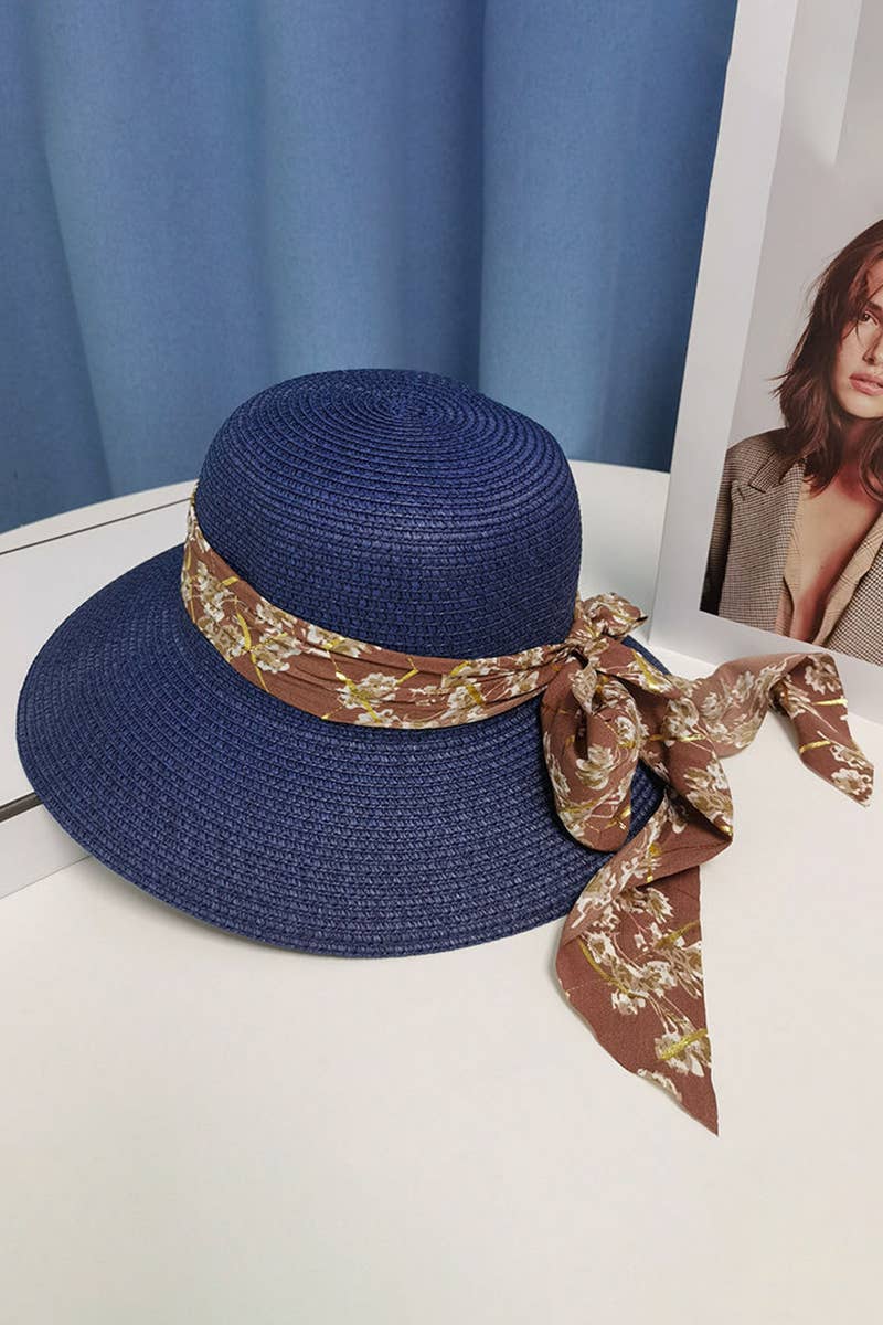 ACCITY - Wholesale Straw Hat - Women's - WIDE BRIM BOWKNOT  FASHION STRAW HAT_CWAH04666
