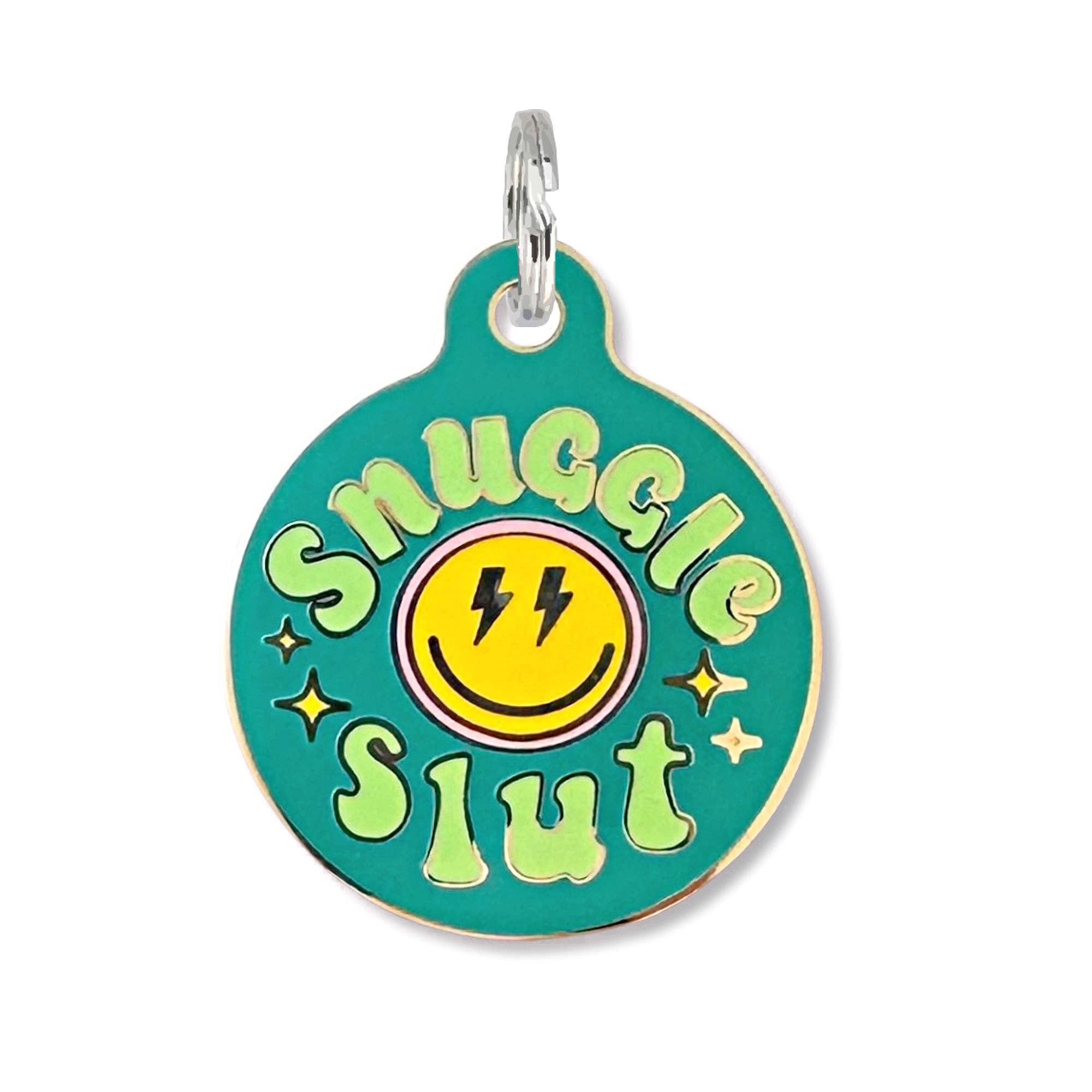 Bad Tags - Wholesale Pet Identification Tag - Cat/Dog - Enamel Dog Tag with Scannable ID - Snuggle Slut11