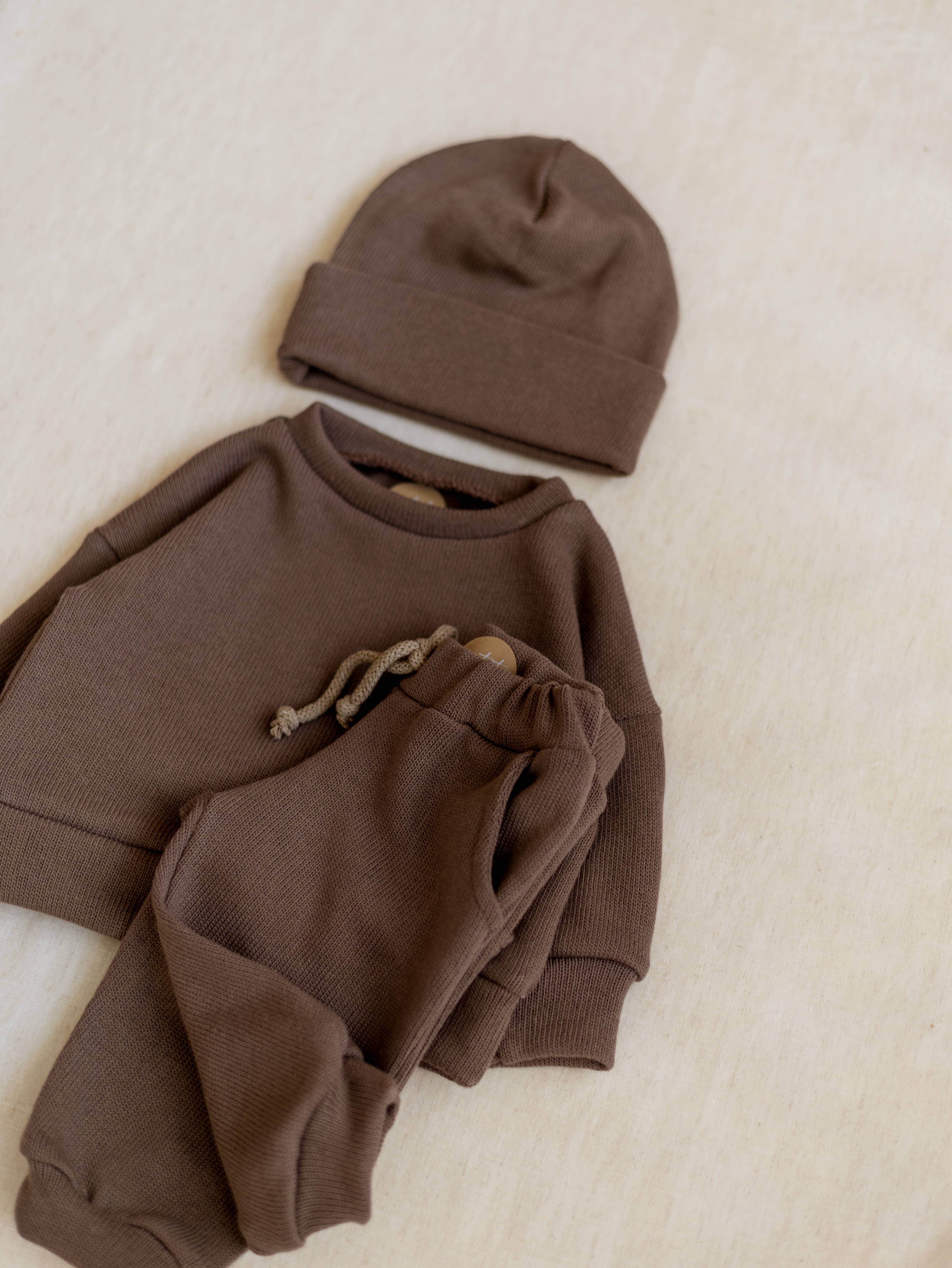 PETITE EvelinaApparel - Venta al por mayor Pantalones de chándal de andar por casa - Niños - Pantalones de chándal de punto / Topo1