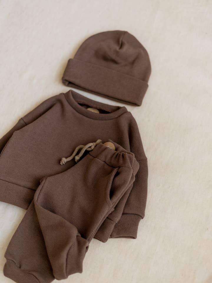 PETITE EvelinaApparel - Wholesale Lounge Sweatpants/Joggers - Kids - Knit sweatpants / Taupe1