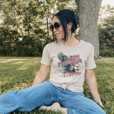 Freedom Tour DTF Heat Transfer for wholesale by Trendy Transfers