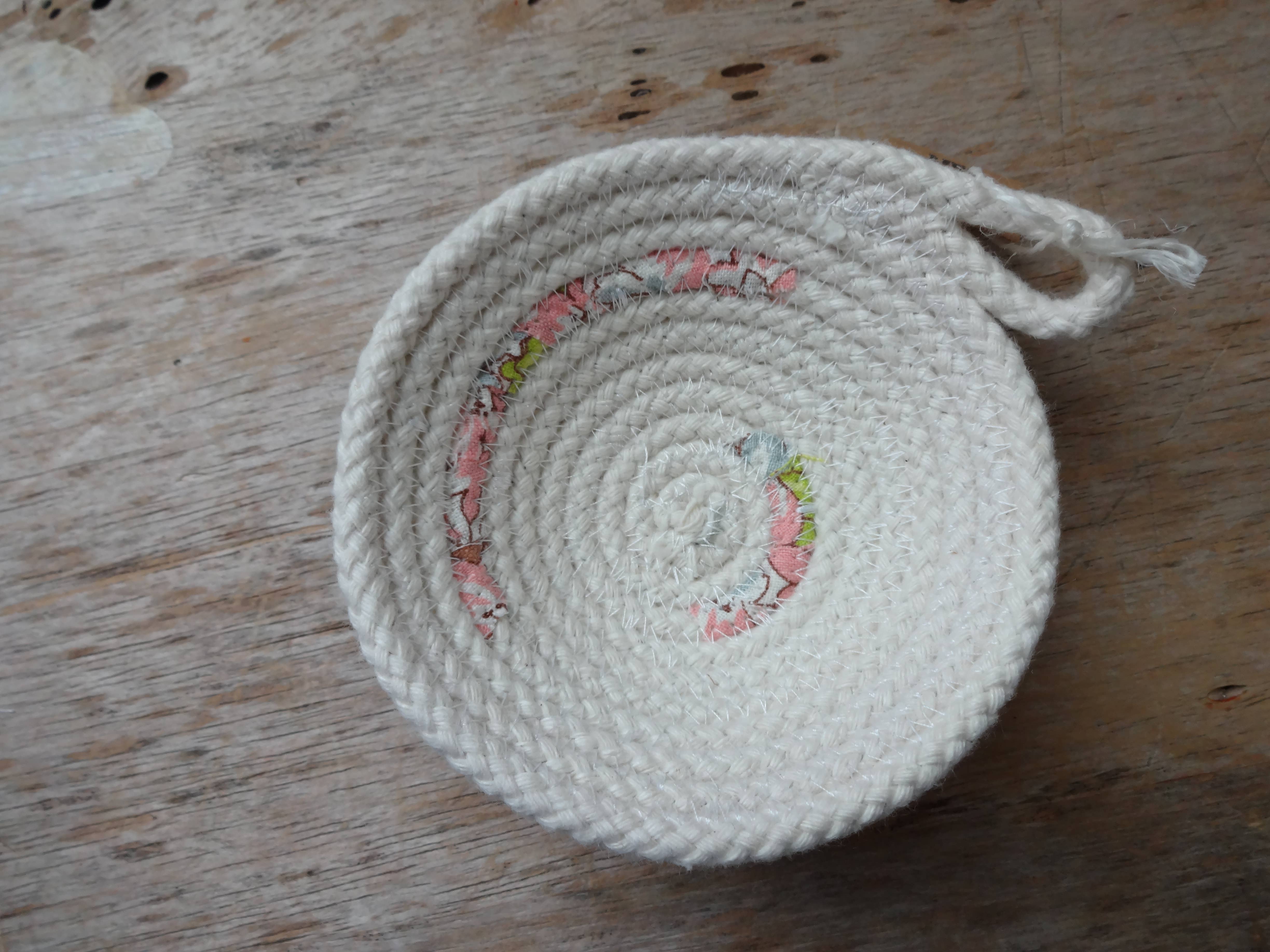 The Foxes Tail - Wholesale Decorative Plate/Dish/Bowl - Fabric Wrapped Cotton Rope Bowl: Small7