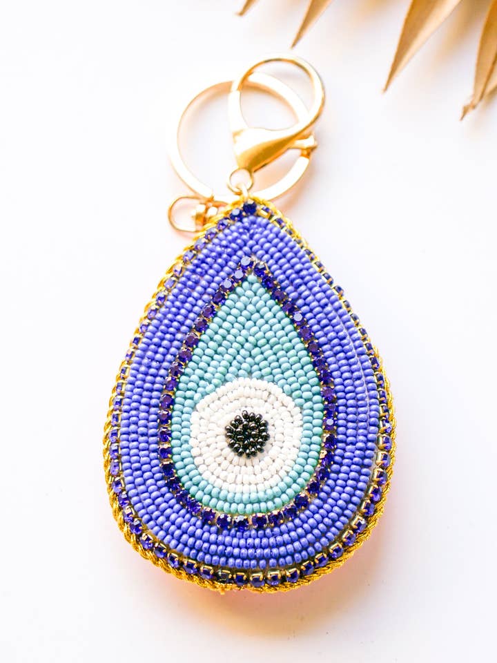 Evil Eye Teardrop Keychain for wholesale by Bali Queen