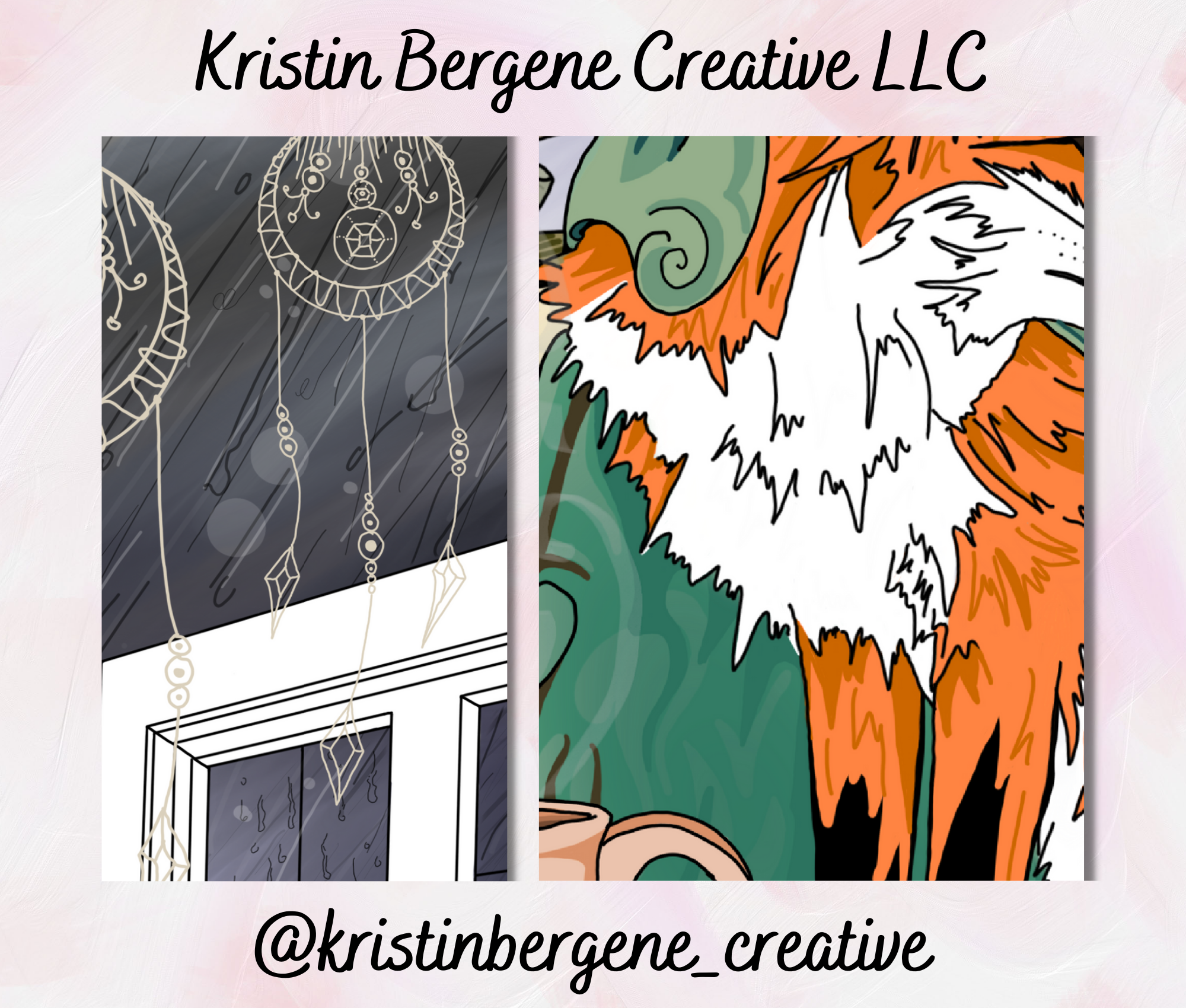 Kristin Bergene Creative LLC - Wholesale Season's Greetings Card - Fox Librarian Greeting Cards | Blank Inside, 5.5” x 4”4