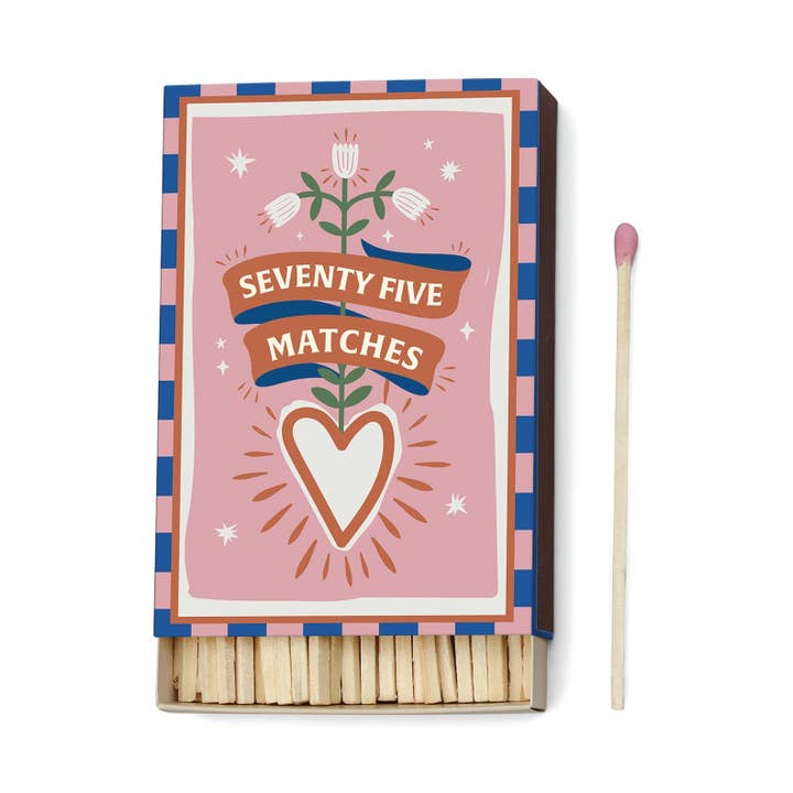 Paddywax A Dopo Boxed Matches "Hearts" - 75 matches for wholesale by Designworks Collective