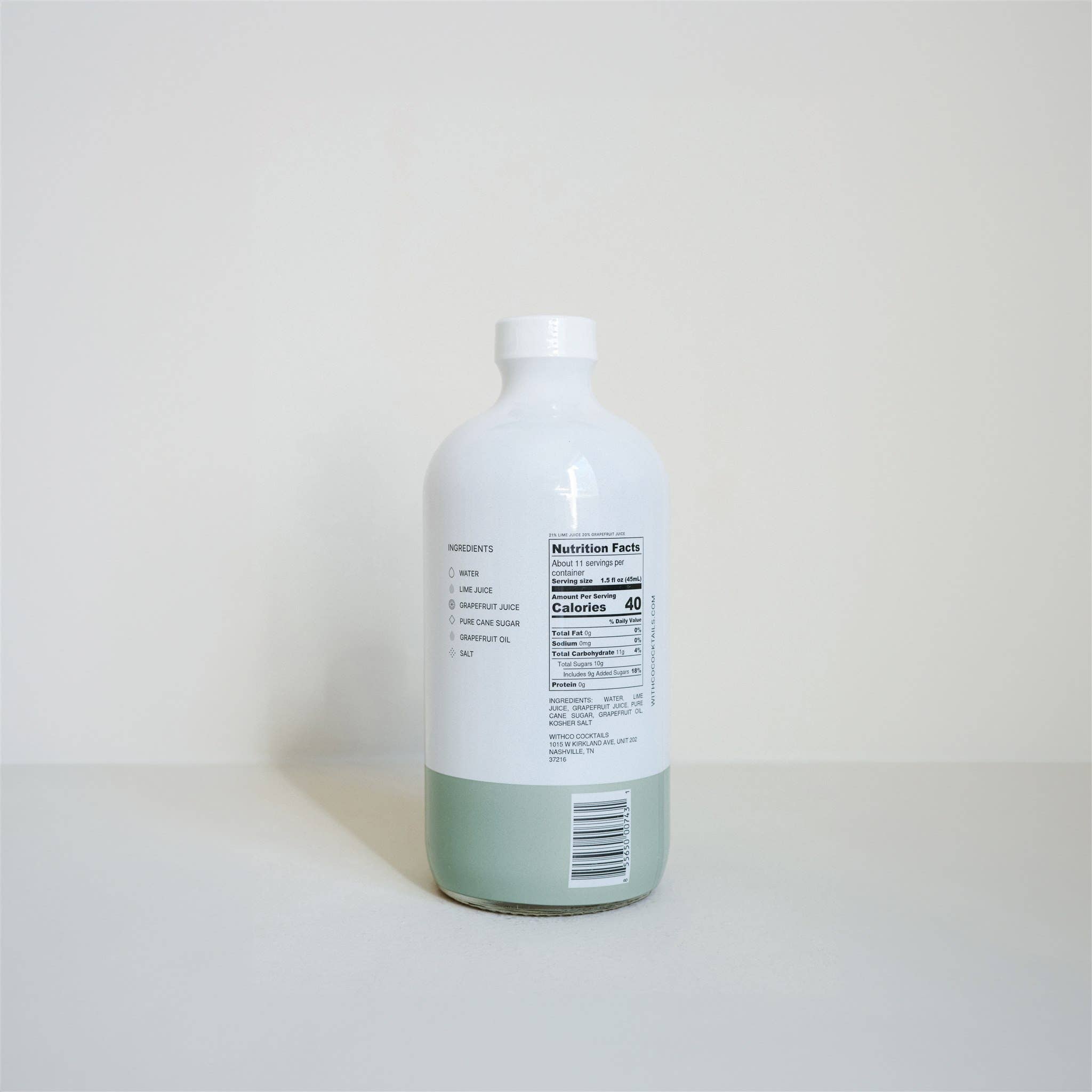 WithCo Cocktails - Wholesale Cocktail Mix/Syrup - Paloma Mix (Grapefruit, Lime Juice, Salt)8