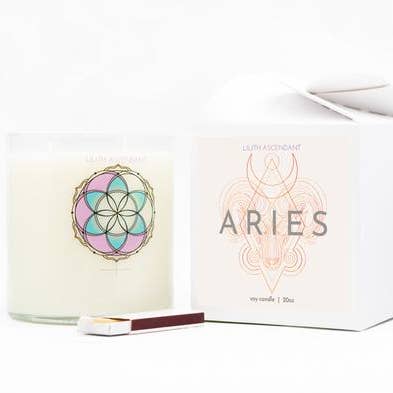 Aries - Vela del zodiaco (20oz) para venta al por mayor de Lilith Ascendant