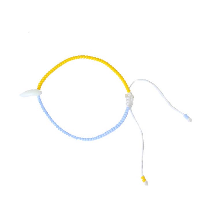 Ukrainian Flag Coral Bracelet for wholesale by FOSTERIE