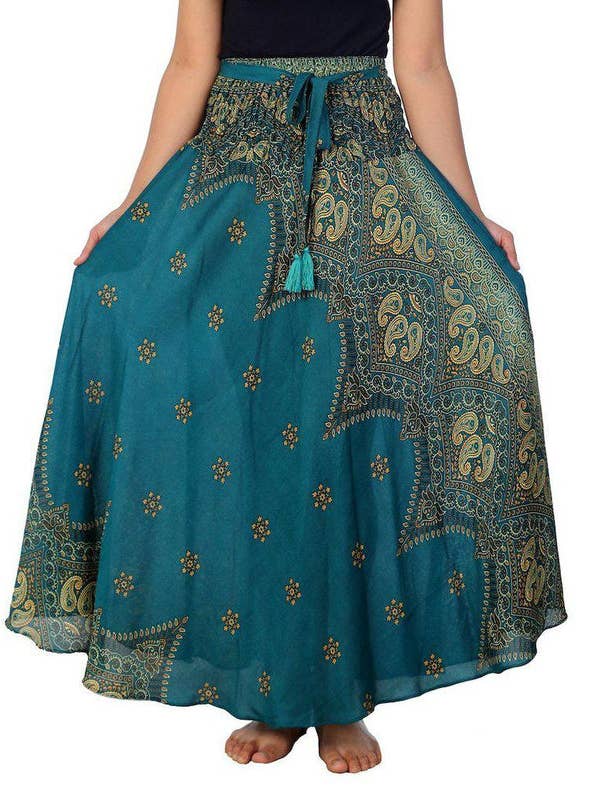 Falda larga bohemio para mujer - Estampado de estrellas para venta al por mayor de Studio 12 Collective (previously Ethnic Lanna)