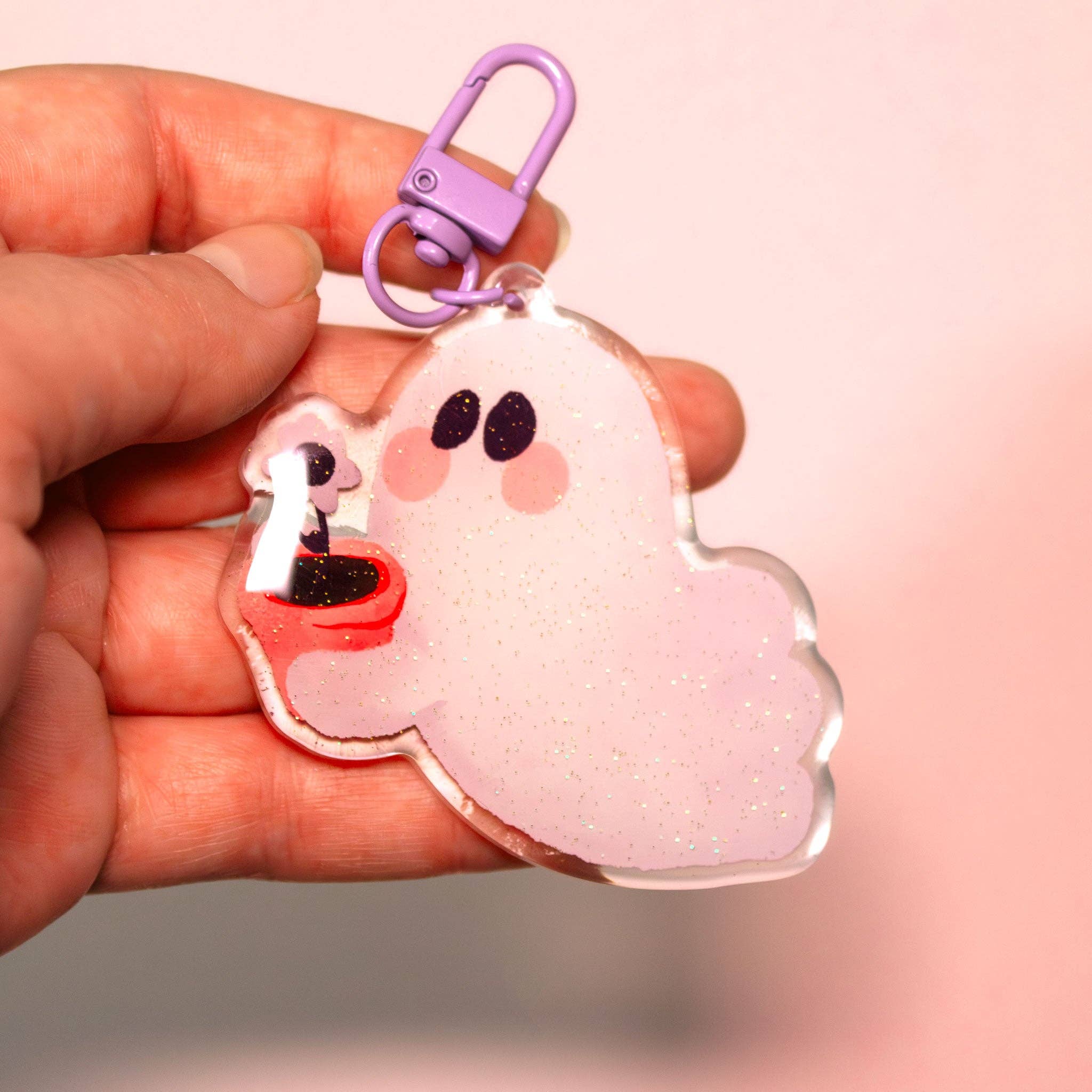 Whimsydew Art - Wholesale Keychain - Women's - Flower Ghost Keychains4