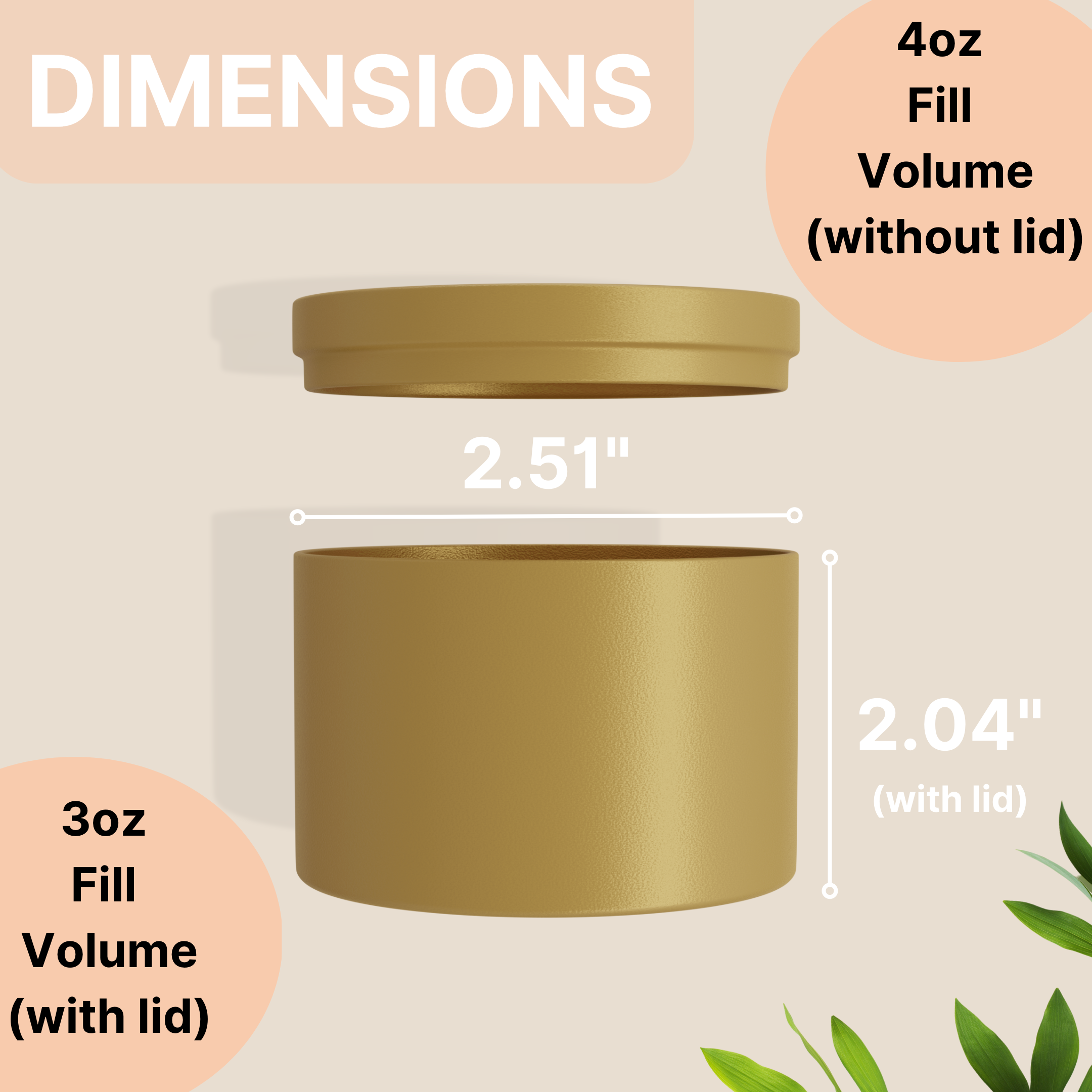 True Candle - Wholesale Candle Holder - True Candle 24 4oz Candle tins - Gold3