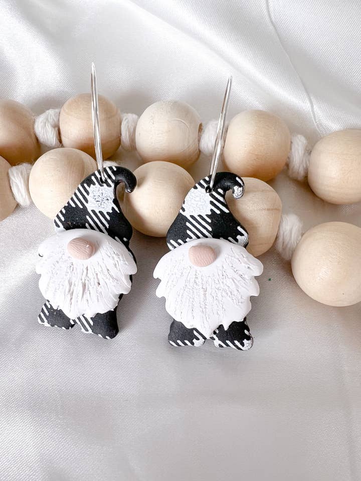 The Buffalo plaid gnomes for wholesale by Charm and Clay