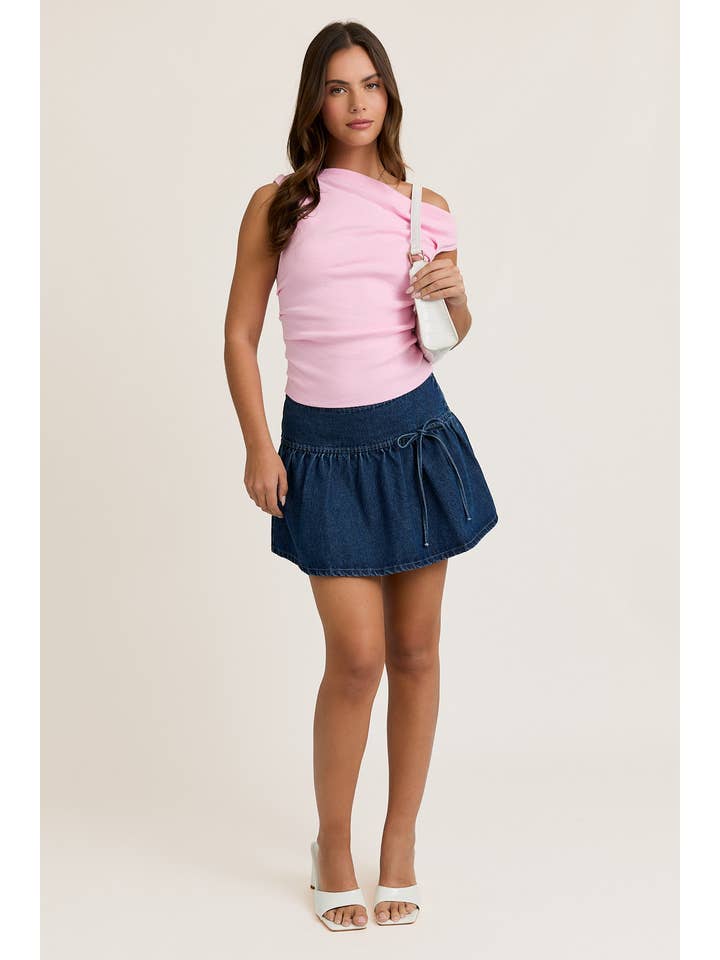 LE LIS - Wholesale Knit Top - Women's - ASYMMETRICAL NECK SWEATER TOP60