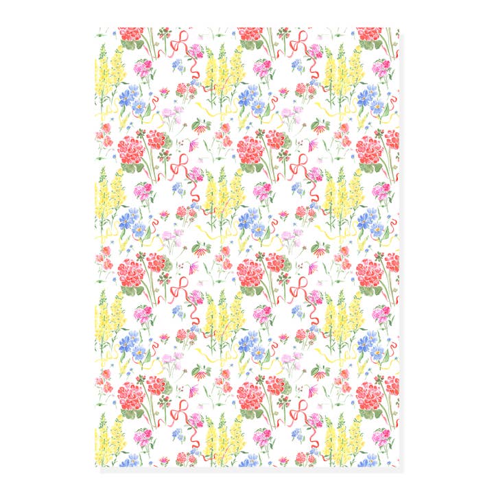 Multi-color Floral Wrapping Paper for wholesale by Alexandra Williams Design