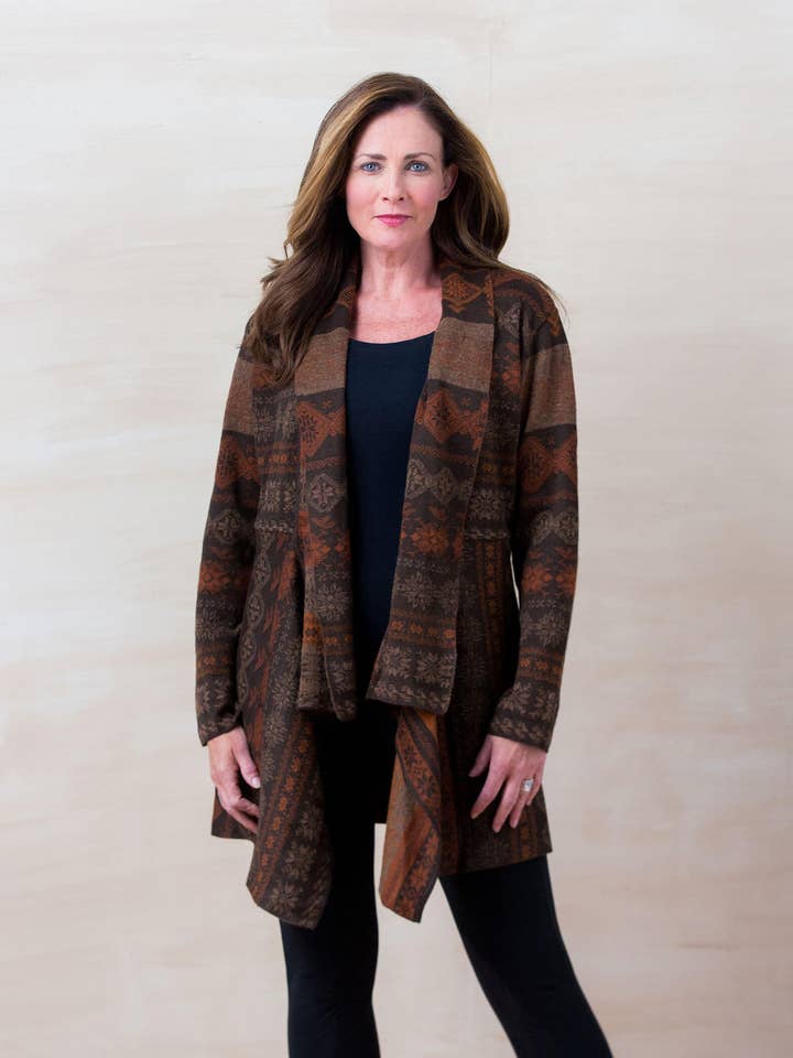 Ladies Fantasy Cardigan for wholesale by Simply Natural Alpaca