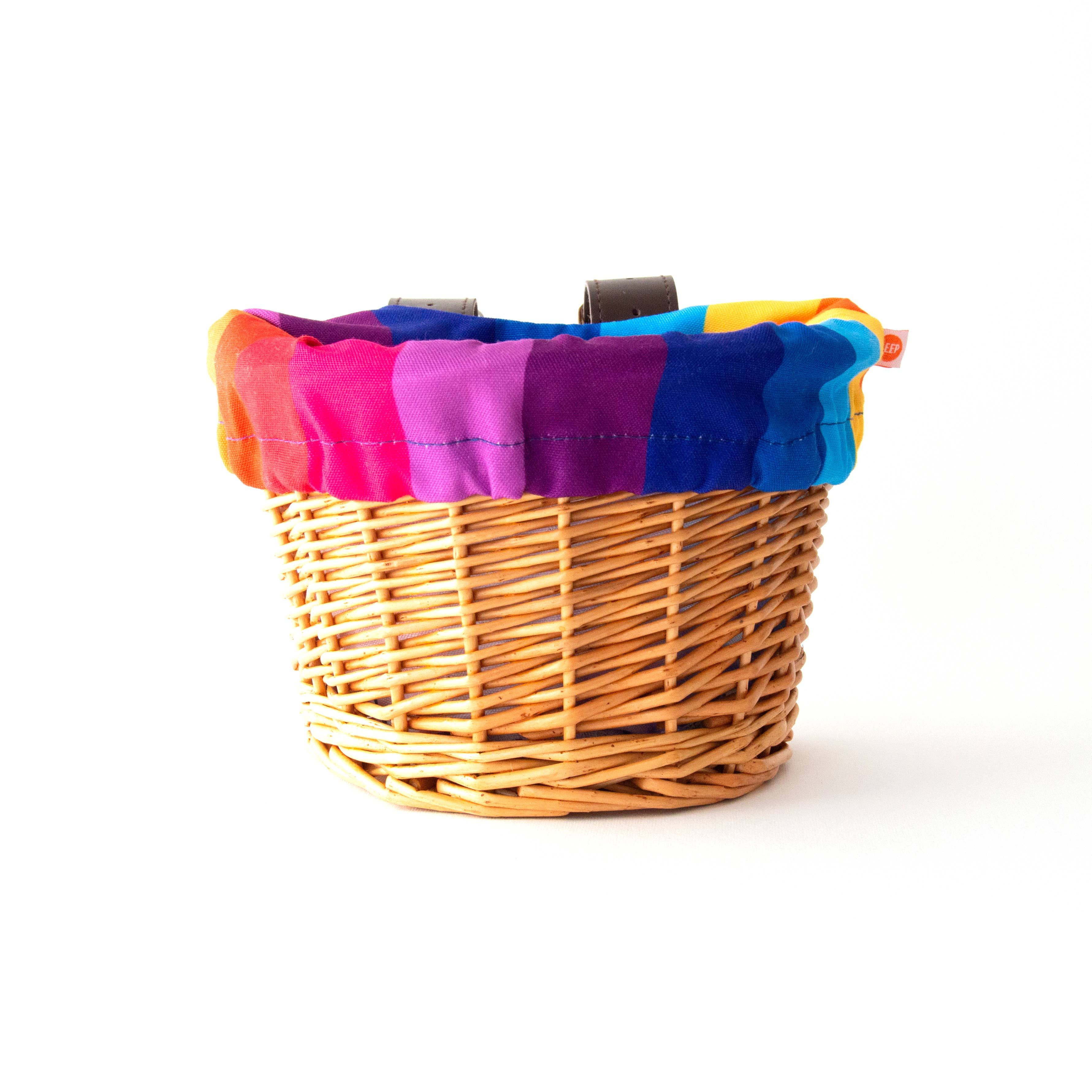 Beep - Wholesale Basket - Kids & Baby - Beep Kids Wicker Basket with Fun Rainbow Liner 🌈1