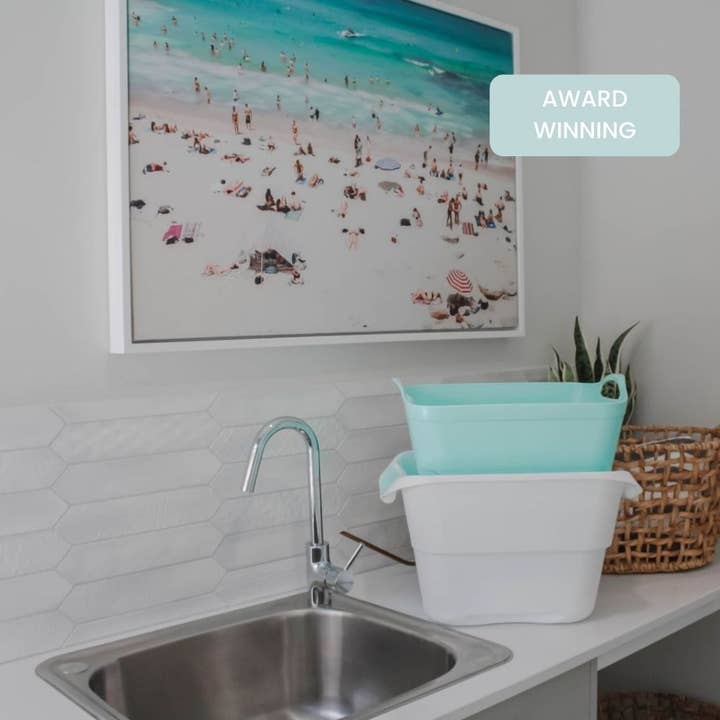 Strucket - Wholesale Laundry Basket - Strucket 19L (5 Gallon) Strainer Bucket – 6 Pack Aqua2