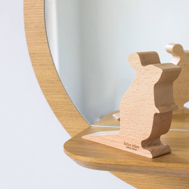 Reine Mère - Wholesale Door Stop - Mimi - Solid beech wood door handle (made in France)3