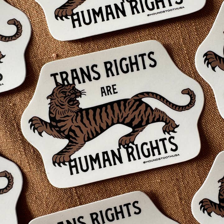 Houndstooth Design + Supply Co - Wholesale Sticker - Trans Rights are Human Rights Sticker0