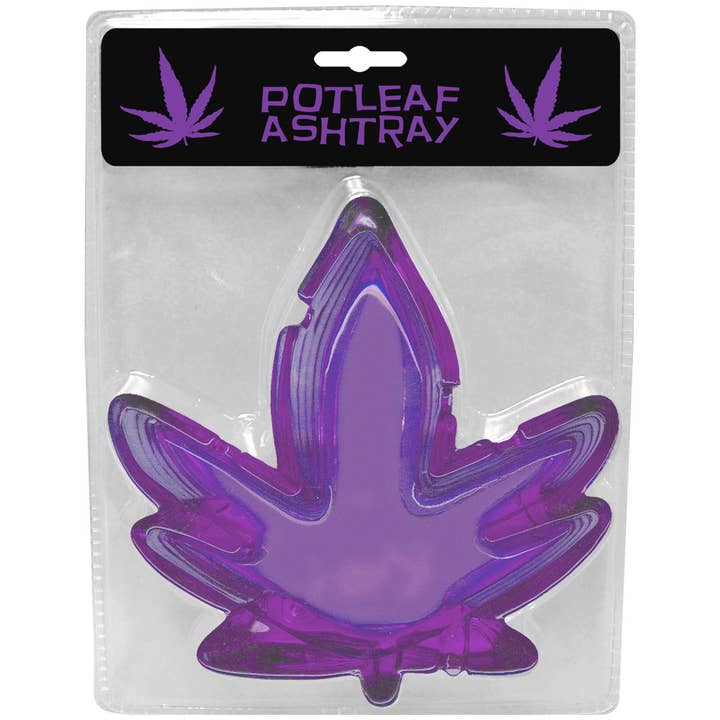 Purple - Pot Leaf Ashtray for wholesale by Kheper Games Inc