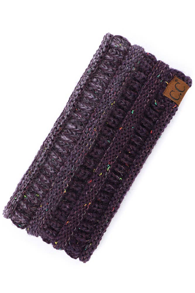 Hana - Wholesale Haarband - Dames - C.C Ombre geribbelde confetti gebreide paardenstaart hoofdband7