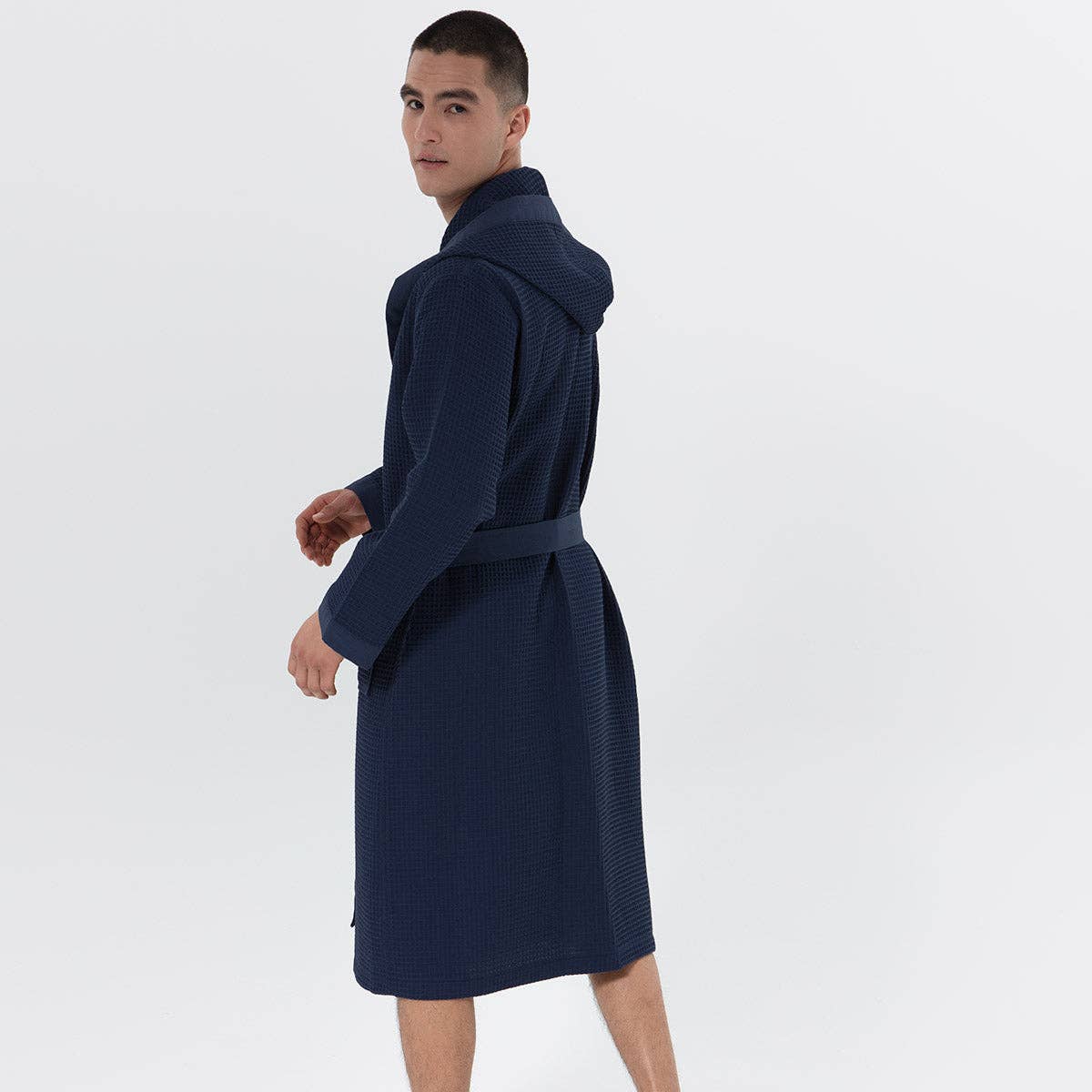 SEYANTE - Wholesale Robe - Men's - Men's Hooded Turkish Cotton Waffle Robe28