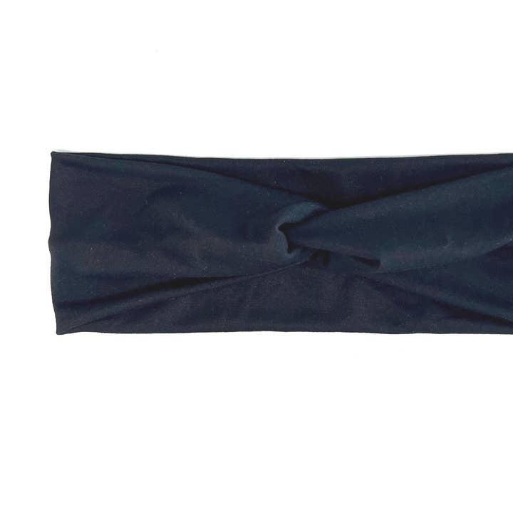 Diadema de Nudo Torcido - Negro Sólido para venta al por mayor de The Common Thread Co
